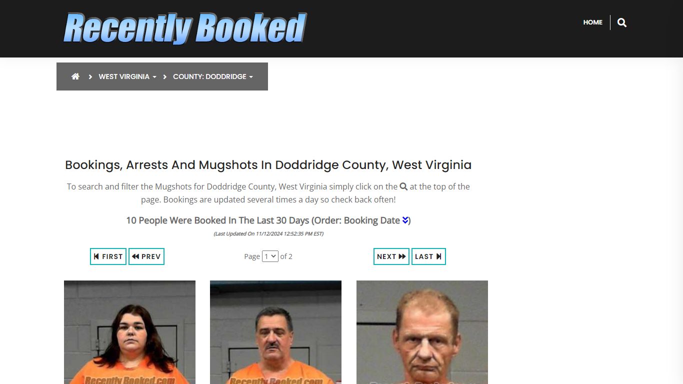 Bookings, Arrests and Mugshots in Doddridge County, West Virginia